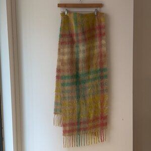 Multicolor Plaid Mohair Blend Plaid Scarf – Acne Studios Producer